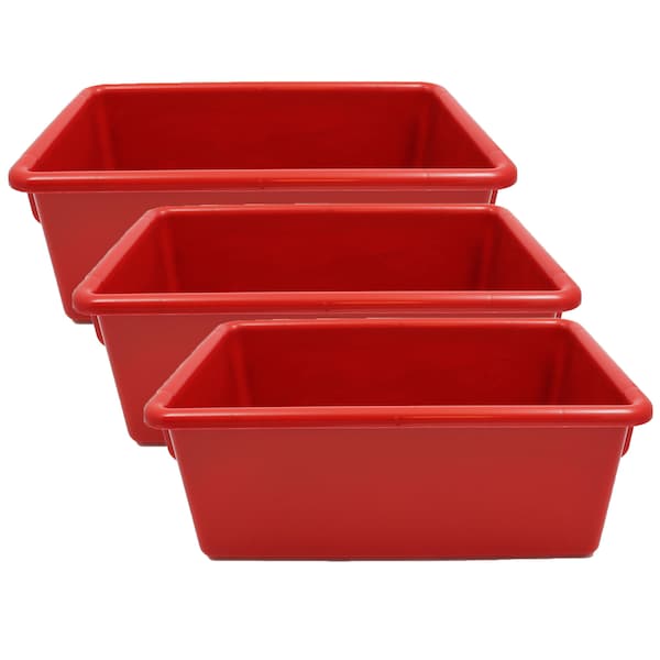Plastic, Red, 3 PK